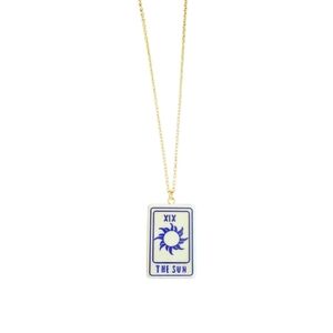 NWT - Sun Tarot Tile Pendant Necklace